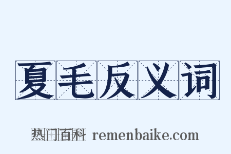 夏毛反义词是什么意思的图片